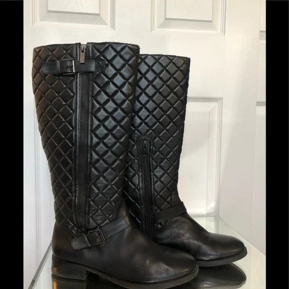 Arturo Chiang Black Quilted Fusco Boots /Size 9.5 - Picture 4 of 17